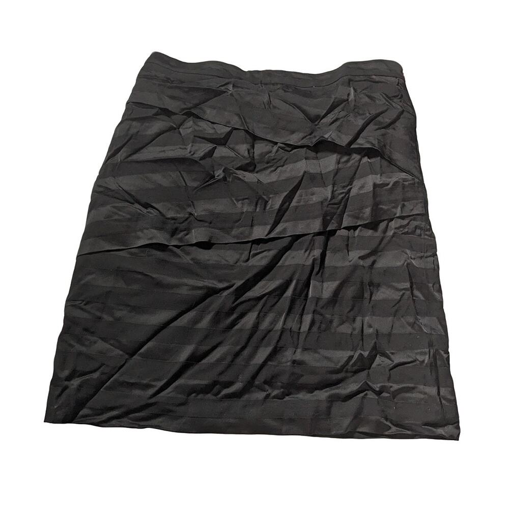 J. McLaughlin Tiered Layered Dress Business Skirt Women's  Size 8 in Black